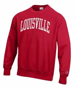 Budget βοΈ Champion Louisville Cardinals Arch Reverse Weave Sweatshirt - Men π₯°