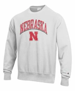 Best Sale ⌛ Champion Nebraska Huskers Arch Logo Reverse Weave Sweatshirt - Men 🔥