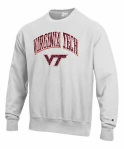 Buy 😉 Champion Virginia Tech Hokies Arch Logo Reverse Weave Sweatshirt - Men 🔥