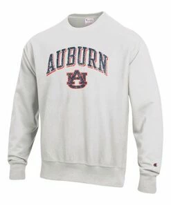 Discount ❤️ Champion Auburn Tigers Arch Logo Reverse Weave Sweatshirt - Men 🧨