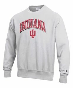 Deals 🌟 Champion Indiana Hoosiers Arch Logo Reverse Weave Sweatshirt - Men 🌟