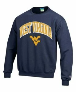 Promo 🛒 Champion West Virginia Mountaineers Power-Blend Fleece Crewneck Sweatshirt - Boys ⌛