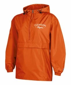 Cheap 🤩 Champion Clemson Tigers Packable Half-Zip Raincoat - 👩 Women 👏
