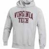 Best Sale 🔥 Champion Virginia Tech Hokies Arch Reverse-Weave Hoodie - Men 🧨